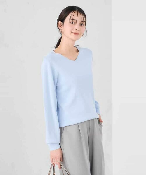 a.v.v / アー・ヴェ・ヴェ ニット・セーター | 【WEB限定/洗える/UVカット】Vネックパフスリーブニット | 詳細11