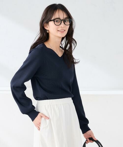a.v.v / アー・ヴェ・ヴェ ニット・セーター | 【WEB限定/洗える/UVカット】Vネックパフスリーブニット | 詳細17