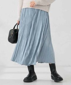 a.v.v / アー・ヴェ・ヴェ ロング・マキシ丈スカート | 【洗える】フェイクスエードランダムプリーツスカート