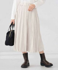 a.v.v / アー・ヴェ・ヴェ ロング・マキシ丈スカート | 【洗える】フェイクスエードランダムプリーツスカート