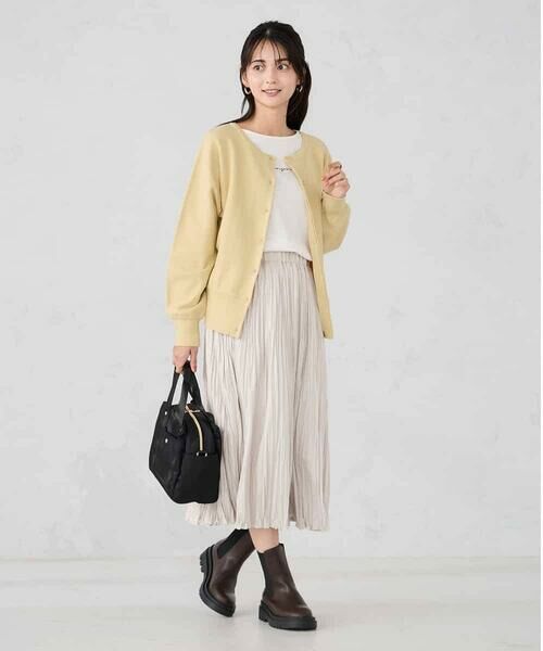 a.v.v / アー・ヴェ・ヴェ ロング・マキシ丈スカート | 【洗える】フェイクスエードランダムプリーツスカート | 詳細16