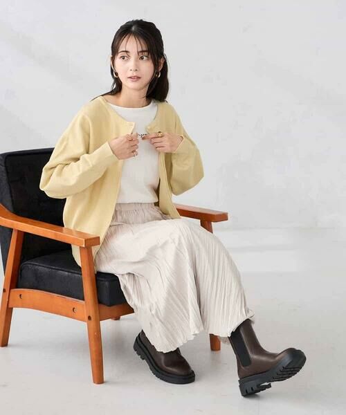 a.v.v / アー・ヴェ・ヴェ ロング・マキシ丈スカート | 【洗える】フェイクスエードランダムプリーツスカート | 詳細19