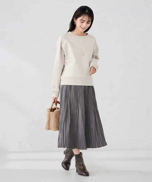 a.v.v / アー・ヴェ・ヴェ ロング・マキシ丈スカート | 【洗える】フェイクスエードランダムプリーツスカート | 詳細23