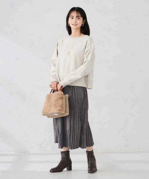 a.v.v / アー・ヴェ・ヴェ ロング・マキシ丈スカート | 【洗える】フェイクスエードランダムプリーツスカート | 詳細25