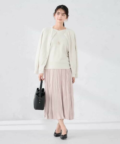 a.v.v / アー・ヴェ・ヴェ ロング・マキシ丈スカート | 【洗える】フェイクスエードランダムプリーツスカート | 詳細3