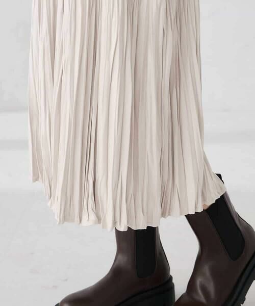 a.v.v / アー・ヴェ・ヴェ ロング・マキシ丈スカート | 【洗える】フェイクスエードランダムプリーツスカート | 詳細30