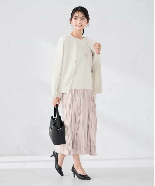 a.v.v / アー・ヴェ・ヴェ ロング・マキシ丈スカート | 【洗える】フェイクスエードランダムプリーツスカート | 詳細5