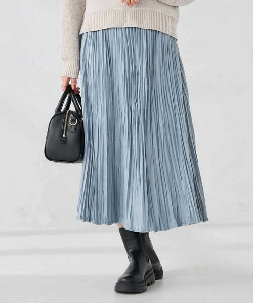 a.v.v / アー・ヴェ・ヴェ ロング・マキシ丈スカート | 【洗える】フェイクスエードランダムプリーツスカート | 詳細8
