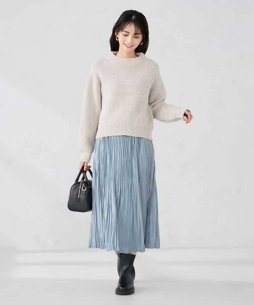 a.v.v / アー・ヴェ・ヴェ ロング・マキシ丈スカート | 【洗える】フェイクスエードランダムプリーツスカート | 詳細9