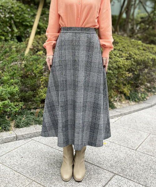 a.v.v / アー・ヴェ・ヴェ ロング・マキシ丈スカート | チェック柄フレアスカート | 詳細3