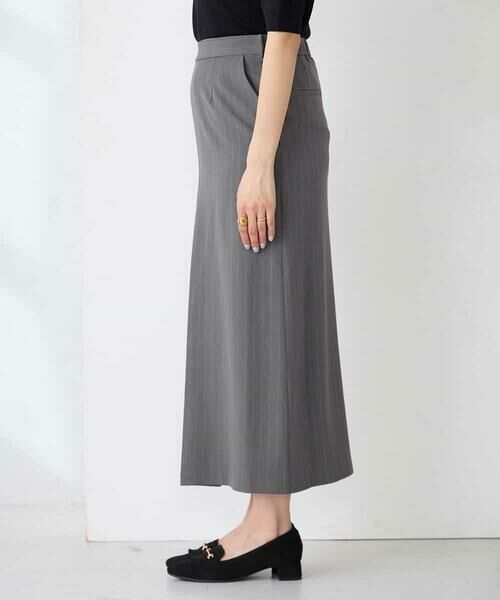 a.v.v / アー・ヴェ・ヴェ ロング・マキシ丈スカート | ストライプナロースカート | 詳細13