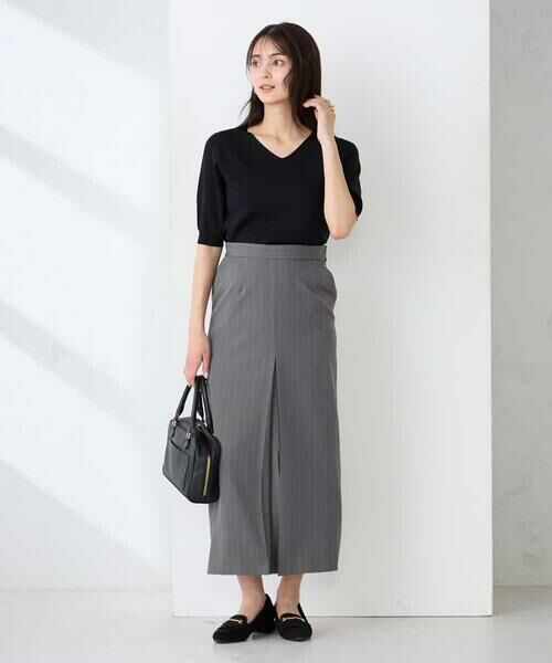 a.v.v / アー・ヴェ・ヴェ ロング・マキシ丈スカート | ストライプナロースカート | 詳細4