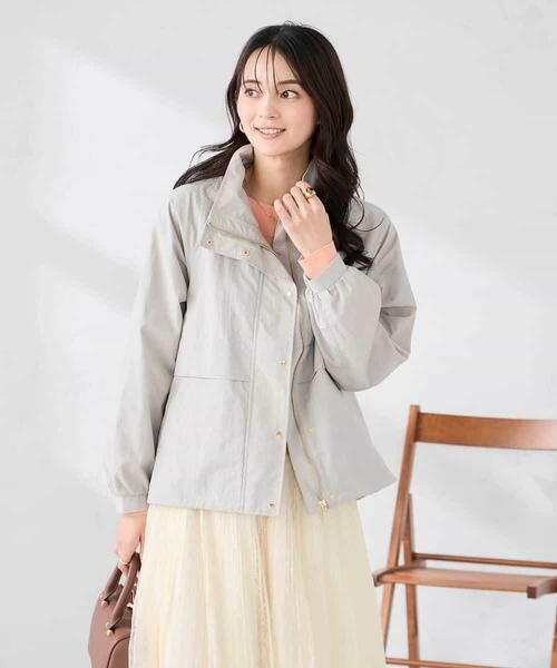 a.v.v / アー・ヴェ・ヴェ セットアップ | ナイロンワッシャーブルゾン（ライトグレー）