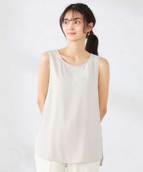 a.v.v / アー・ヴェ・ヴェ カットソー | 【イージーケア】ラウンドヘムロングタンクトップ | 詳細1