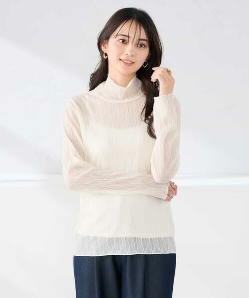 a.v.v / アー・ヴェ・ヴェ カットソー | シアーウェーブハイネックカットソー | 詳細1