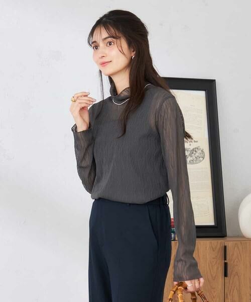 a.v.v / アー・ヴェ・ヴェ カットソー | シアーウェーブハイネックカットソー | 詳細10