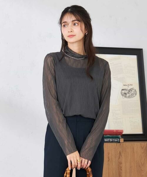 a.v.v / アー・ヴェ・ヴェ カットソー | シアーウェーブハイネックカットソー | 詳細11