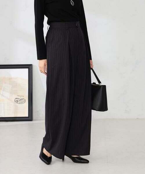 a.v.v / アー・ヴェ・ヴェ その他パンツ | ストライプタックワイドパンツ | 詳細13