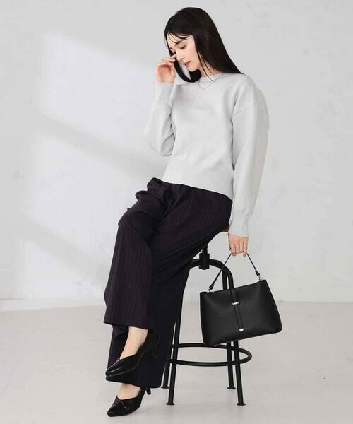 a.v.v / アー・ヴェ・ヴェ その他パンツ | ストライプタックワイドパンツ | 詳細8