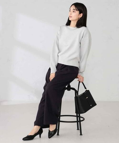 a.v.v / アー・ヴェ・ヴェ その他パンツ | ストライプタックワイドパンツ | 詳細9