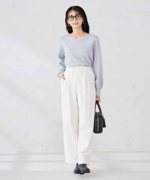 a.v.v / アー・ヴェ・ヴェ チノ・ワークパンツ | 【WEB限定】裏起毛ウエストハトメドロストワイドパンツ | 詳細11