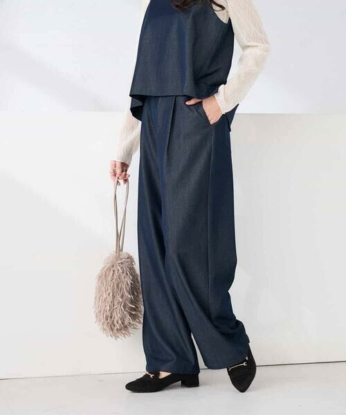 a.v.v / アー・ヴェ・ヴェ その他パンツ | 【洗える】デニムライクワイドパンツ | 詳細2