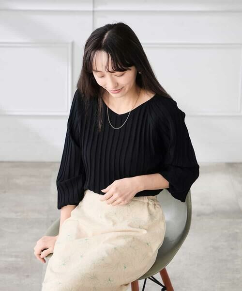 a.v.v / アー・ヴェ・ヴェ ニット・セーター | 【低身長サイズ】【洗える/UVカット】プリーツライクニット | 詳細21