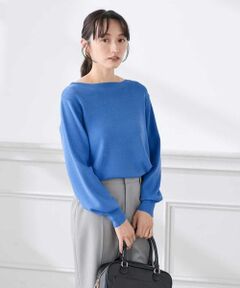 a.v.v / アー・ヴェ・ヴェ ニット・セーター | 【低身長サイズ】【WEB限定/洗える/UVカット】ボートネックパフスリーブニット