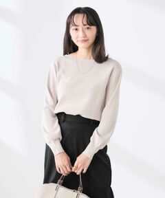 a.v.v / アー・ヴェ・ヴェ ニット・セーター | 【低身長サイズ】【WEB限定/洗える/UVカット】ボートネックパフスリーブニット