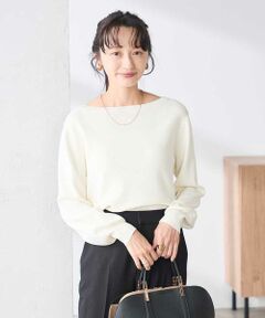 a.v.v / アー・ヴェ・ヴェ ニット・セーター | 【低身長サイズ】【WEB限定/洗える/UVカット】ボートネックパフスリーブニット