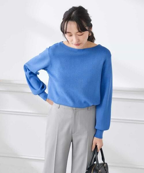 a.v.v / アー・ヴェ・ヴェ ニット・セーター | 【低身長サイズ】【WEB限定/洗える/UVカット】ボートネックパフスリーブニット | 詳細10