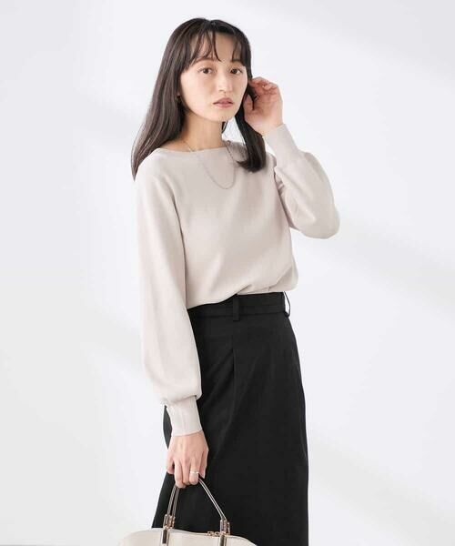 a.v.v / アー・ヴェ・ヴェ ニット・セーター | 【低身長サイズ】【WEB限定/洗える/UVカット】ボートネックパフスリーブニット | 詳細17