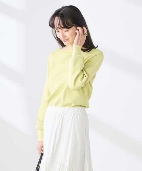 a.v.v / アー・ヴェ・ヴェ ニット・セーター | 【低身長サイズ】【WEB限定/洗える/UVカット】ボートネックパフスリーブニット | 詳細2