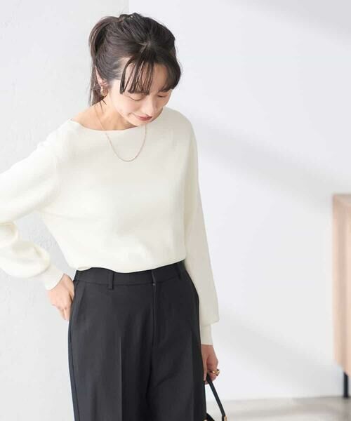 a.v.v / アー・ヴェ・ヴェ ニット・セーター | 【低身長サイズ】【WEB限定/洗える/UVカット】ボートネックパフスリーブニット | 詳細22