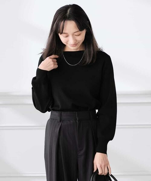 a.v.v / アー・ヴェ・ヴェ ニット・セーター | 【低身長サイズ】【WEB限定/洗える/UVカット】ボートネックパフスリーブニット | 詳細26