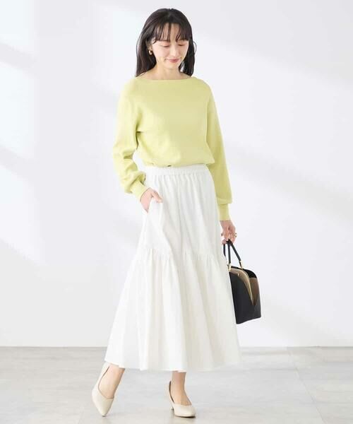 a.v.v / アー・ヴェ・ヴェ ニット・セーター | 【低身長サイズ】【WEB限定/洗える/UVカット】ボートネックパフスリーブニット | 詳細3