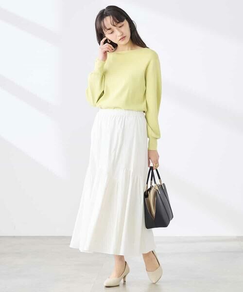 a.v.v / アー・ヴェ・ヴェ ニット・セーター | 【低身長サイズ】【WEB限定/洗える/UVカット】ボートネックパフスリーブニット | 詳細6