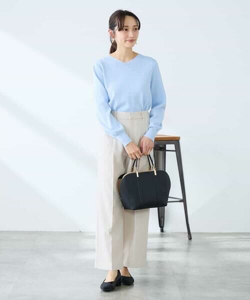 a.v.v / アー・ヴェ・ヴェ ニット・セーター | 【低身長サイズ】【洗える/UVカット】Vネックパフスリーブニット | 詳細10