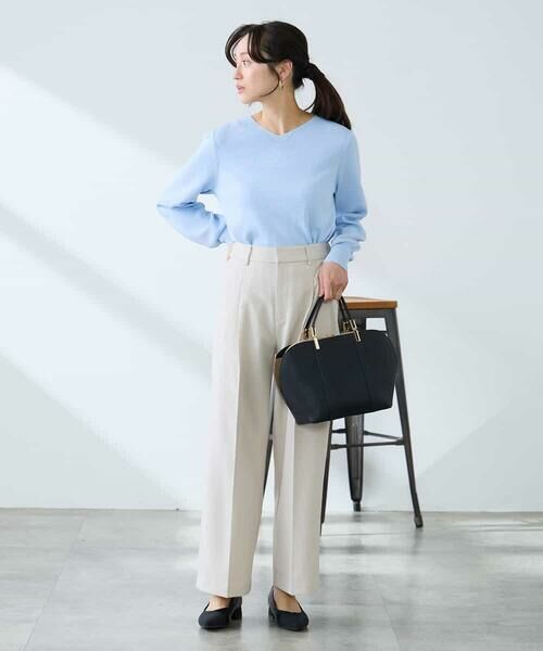 a.v.v / アー・ヴェ・ヴェ ニット・セーター | 【低身長サイズ】【洗える/UVカット】Vネックパフスリーブニット | 詳細11