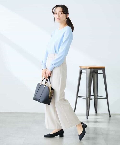 a.v.v / アー・ヴェ・ヴェ ニット・セーター | 【低身長サイズ】【洗える/UVカット】Vネックパフスリーブニット | 詳細12