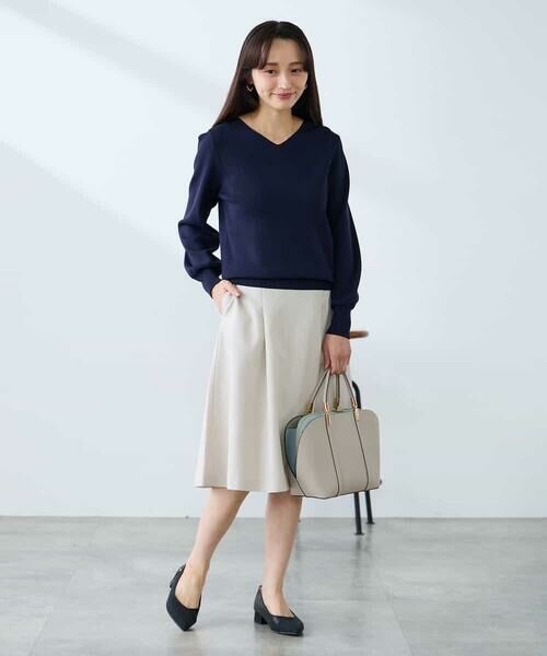 a.v.v / アー・ヴェ・ヴェ ニット・セーター | 【低身長サイズ】【洗える/UVカット】Vネックパフスリーブニット | 詳細16