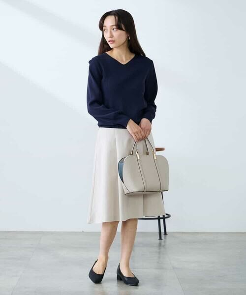 a.v.v / アー・ヴェ・ヴェ ニット・セーター | 【低身長サイズ】【洗える/UVカット】Vネックパフスリーブニット | 詳細17