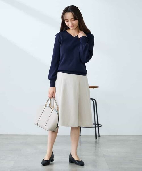 a.v.v / アー・ヴェ・ヴェ ニット・セーター | 【低身長サイズ】【洗える/UVカット】Vネックパフスリーブニット | 詳細18