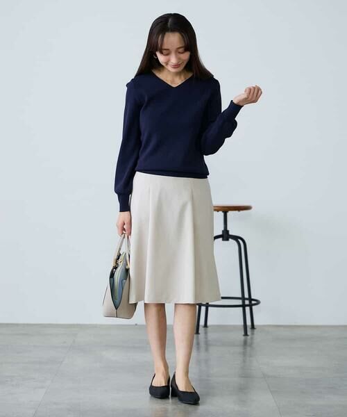 a.v.v / アー・ヴェ・ヴェ ニット・セーター | 【低身長サイズ】【洗える/UVカット】Vネックパフスリーブニット | 詳細19