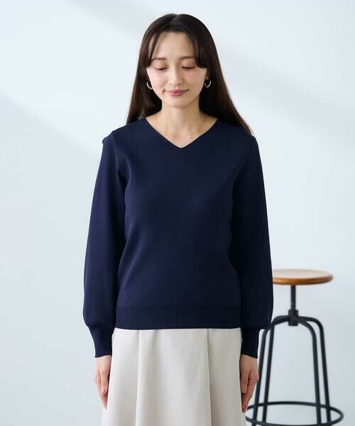 a.v.v / アー・ヴェ・ヴェ ニット・セーター | 【低身長サイズ】【洗える/UVカット】Vネックパフスリーブニット | 詳細20