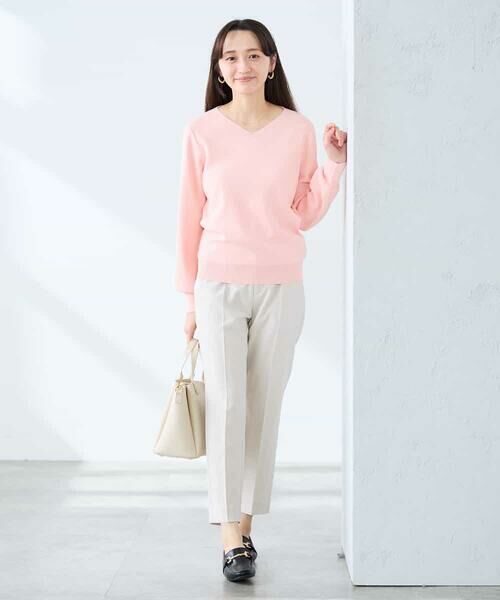 a.v.v / アー・ヴェ・ヴェ ニット・セーター | 【低身長サイズ】【洗える/UVカット】Vネックパフスリーブニット | 詳細3