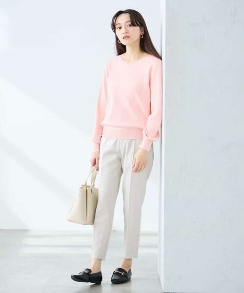 a.v.v / アー・ヴェ・ヴェ ニット・セーター | 【低身長サイズ】【洗える/UVカット】Vネックパフスリーブニット | 詳細5