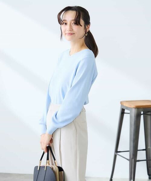 a.v.v / アー・ヴェ・ヴェ ニット・セーター | 【低身長サイズ】【洗える/UVカット】Vネックパフスリーブニット | 詳細8