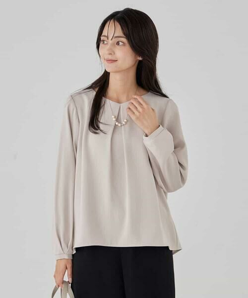 a.v.v / アー・ヴェ・ヴェ シャツ・ブラウス | サテンバックフレアブラウス【洗える/速乾/毛玉になりにくい/イージーケア】 | 詳細17