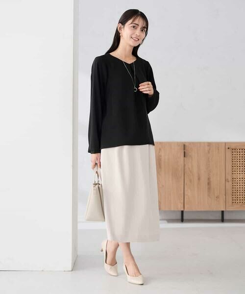 a.v.v / アー・ヴェ・ヴェ シャツ・ブラウス | サテンバックフレアブラウス【洗える/速乾/毛玉になりにくい/イージーケア】 | 詳細26